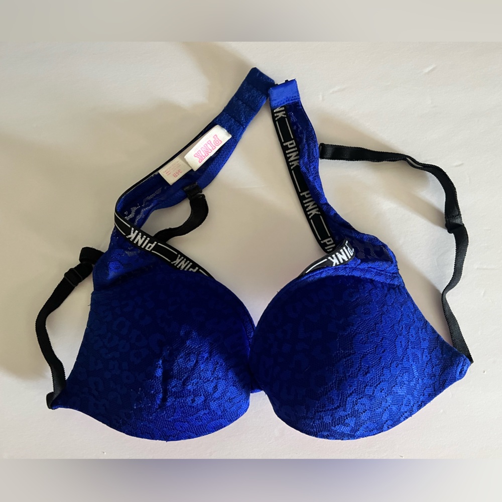 PINK Bra.  Size: 34B   Color: Blue